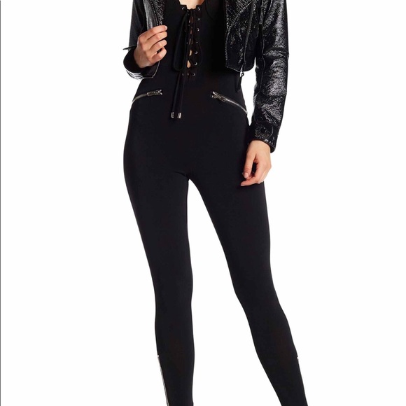 NBD Jette lace up jumpsuit